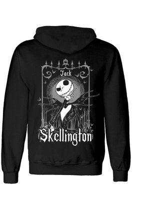 Preorder: Nightmare before Christmas Hooded Sweater Jack Skellington In Frame Black And Back Size XL