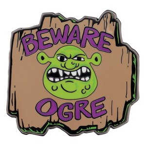 Preorder: Shrek Pin Badge Beware Ogre Limited Edition