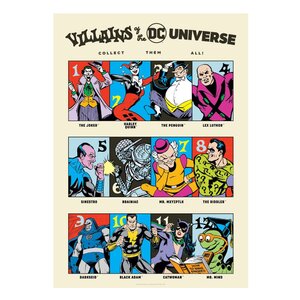 Preorder: DC Comis Art Print 90th Anniversary Villains Limited Edition 42 x 30 cm