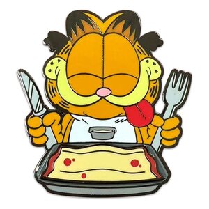 Preorder: Garfield Pin Badge Disco Garfield Lasagna Dinner 5 cm