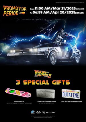 Preorder: Back to the Future II Premium UMS vehicle 1/6 Time Machine 74 cm