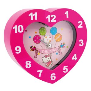 Preorder: Sanrio Wall Clock Hello Kitty Heart Shaped