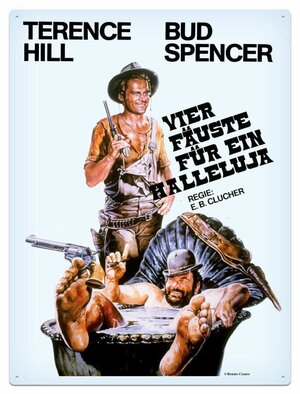 Preorder: Bud Spencer & Terence Hill Tin Sign Vier Fäuste für ein Halleluja 30 x 40 cm