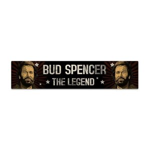 Preorder: Bud Spencer Tin Sign with Magnet The Legend 16 x 3,5 cm