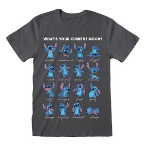 Lilo & Stitch T-Shirt Stitch Emotions Charcoal Size M