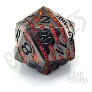 Preorder: CritStones Metal Dice D20 Pyroblade 3 cm