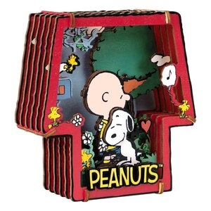 Preorder: Peanuts Puremind Model Kit Wooden Theater Healing Hug