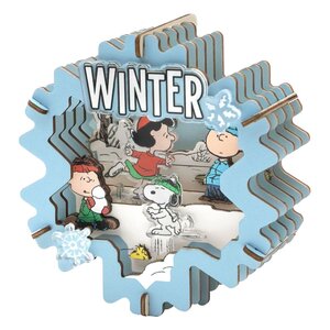 Preorder: Peanuts Puremind Model Kit Wooden Theater Winter Wonderland