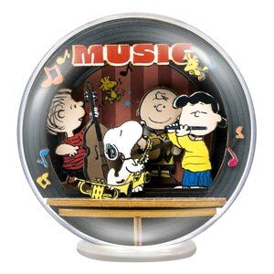 Preorder: Peanuts Puremind Model Kit Globe Wooden Theater Globe Night of Music