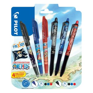 Preorder: One Piece 6-pack Rollerball pen FriXion Ball & Ball+ Limited Sticker Edition LE 0.7