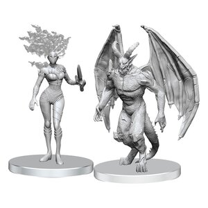 Preorder: Pathfinder Deep Cuts Unpainted Miniatures Gargoyle & Shae