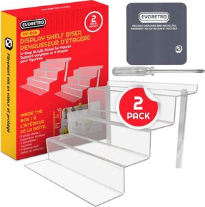 Preorder: Evoretro Acrylic Shelf Riser 2-Pack RS6