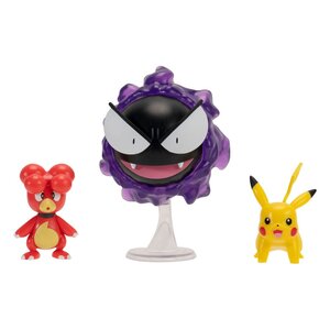 Preorder: Pokémon First Partner Battle Figure Set Figure 3-Pack Magby, Pikachu & Gastly