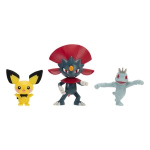 Preorder: Pokémon First Partner Battle Figure Set Figure 3-Pack Pichu, Machop, & Weavile