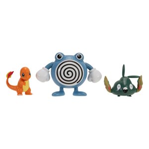Preorder: Pokémon First Partner Battle Figure Set Figure 3-Pack Charmander, Trubbish & Poliwhirl