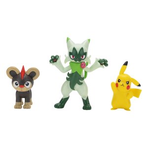 Preorder: Pokémon First Partner Battle Figure Set Figure 3-Pack Litleo, Pikachu & Floragato