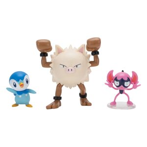 Preorder: Pokémon First Partner Battle Figure Set Figure 3-Pack Impidimp, Piplup & Primape
