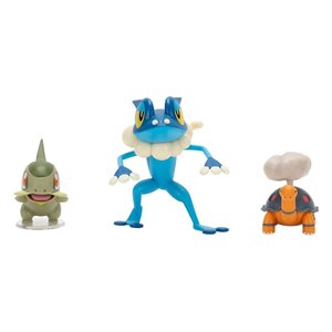 Preorder: Pokémon First Partner Battle Figure Set Figure 3-Pack Torkoal, Axew & Frogadier