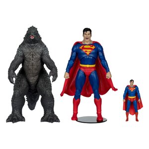 Preorder: DC Justice League Monsterverse DC Multiverse Action Figures 2-Pack Superman Vs. Godzilla 30 cm