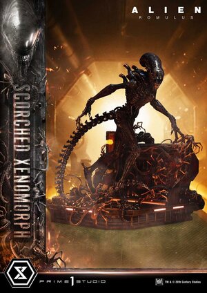 Preorder: Alien: Romulus Museum Masterline XL Statue 1/3 Scorched Xenomorph 98 cm