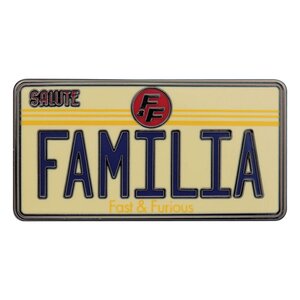Preorder: Fast & Furious Pin Badge Familia License Plate