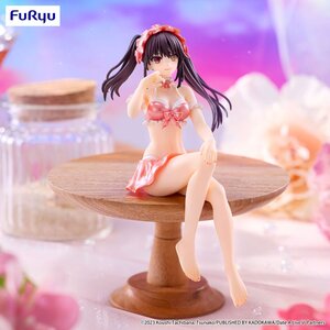 Preorder: Date A Live V Noodle Stopper PVC Statue Kurumi Tokisaki Swimsuit Pastel Red Color Ver. 15 cm