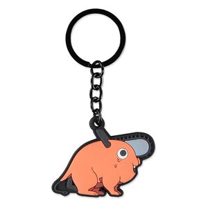 Preorder: Chainsaw Man Rubber Keychain Pochita Sitting