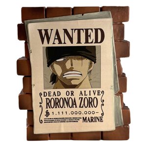 Preorder: One Piece Coin Bank Zoro Wanted