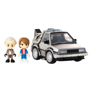 Preorder: Back to the Future Q-Village Vehicle with mini-figures Time Machine 9 cm
