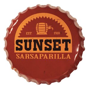 Preorder: Fallout Tin Sign Sunset Sarsaparilla Bottle Cap