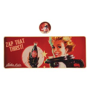 Preorder: Fallout Desk Pad & Coaster Set Nuka-Cola