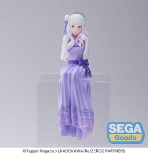 Re:Zero - Starting Life in Another World: Lost in Memories PM Perching PVC Figure - Emilia (Dressed-Up Party)