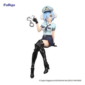 Re:Zero Starting Life in Another World Noodle Stopper PVC Prize Figure - Rem Police Officer Cap with Dog Ears