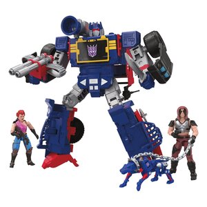 Transformers x G.I. Joe Action Figures - Decepticon Soundwave Dreadnok Thunder Machine with Zarana & Zartan
