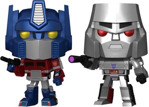 Retro Toys Transformers Pop Vinyl Figures - 2-Pack Generation 1 Metallic Optimus Prime and Megatron