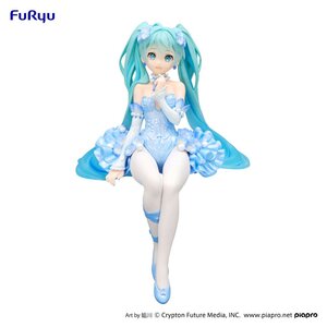 Hatsune Miku Noodle Stopper PVC Figure - Flower Fairy Nemophila Pail Blue Color Ver.