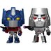 Retro Toys Transformers Pop Vinyl Figures - 2-Pack Generation 1 Metallic Optimus Prime and Megatron