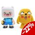 Preorder: Adventure Time Mini-Figure 2-Pack Finn & Jake Flocked 7 cm