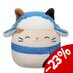 Squishmallows Plush Figure Cam the Brown and Black Calico Cat in Blue Scarf, Hat 12 cm