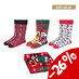 Disney Socks 3-Pack Mickey Christmas Collection 40-46