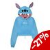 Lilo & Stitch Cropped Hooded Sweater Stitch  Size XL