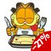 Preorder: Garfield Pin Badge Disco Garfield Lasagna Dinner 5 cm