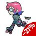 Preorder: Scott Pilgrim Pin Badge Ramona Skating 5 cm