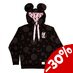 Disney by Loungefly Hoodie Sweater Unisex Minnie Rocks the Dots Florals Size M