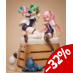 Poyoyon Rock Artwork Collection PVC Statue 1/5.5 Midori & Pink Sukumizu 28 cm