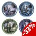 Anne Stokes Plates 4-Pack Unicorn and Maiden