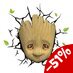 Marvel 3D LED Light Baby Groot Face 3D